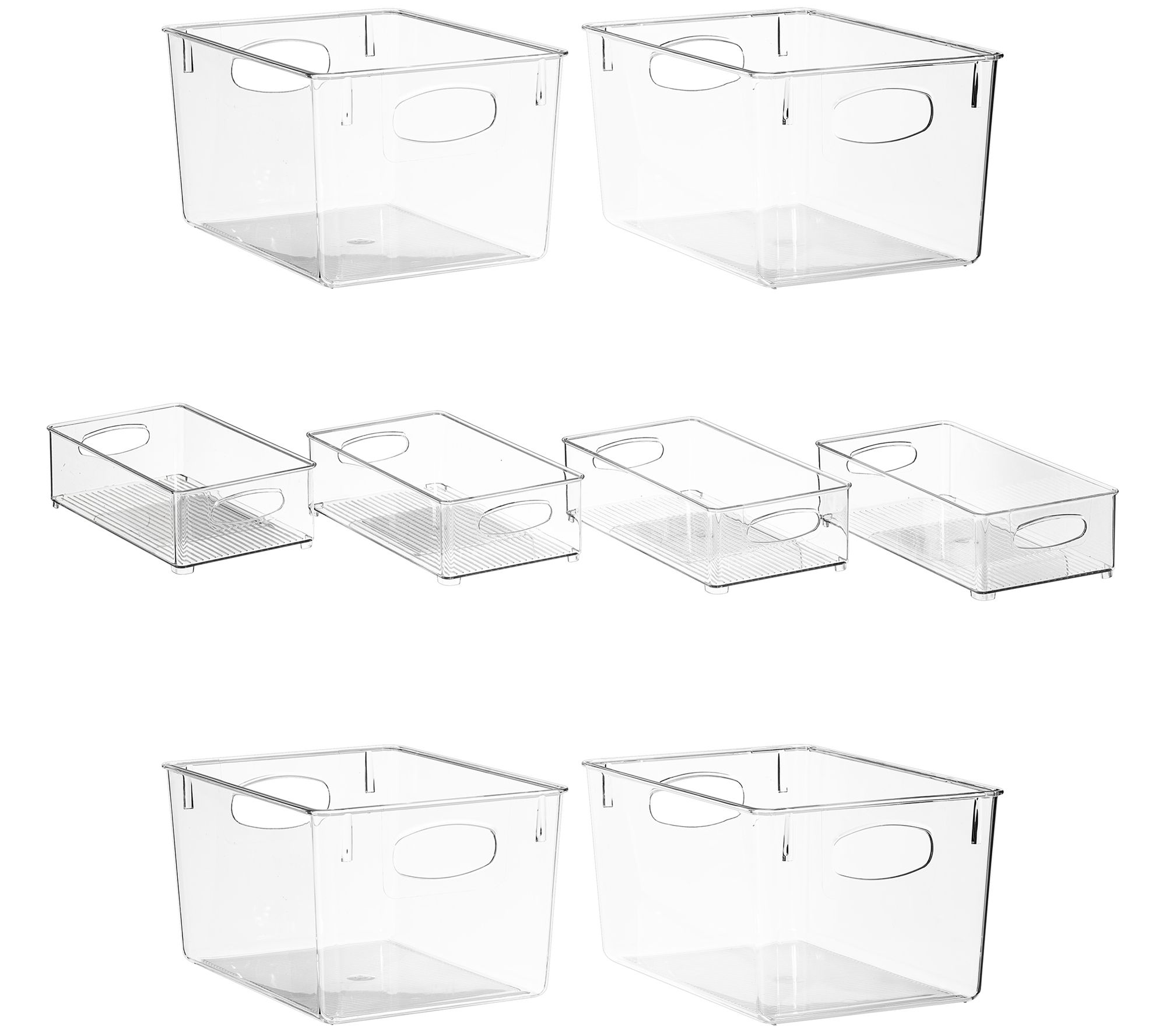 Sorbus Set of 8 Clear Fridge Organizer Containe rs and Bins