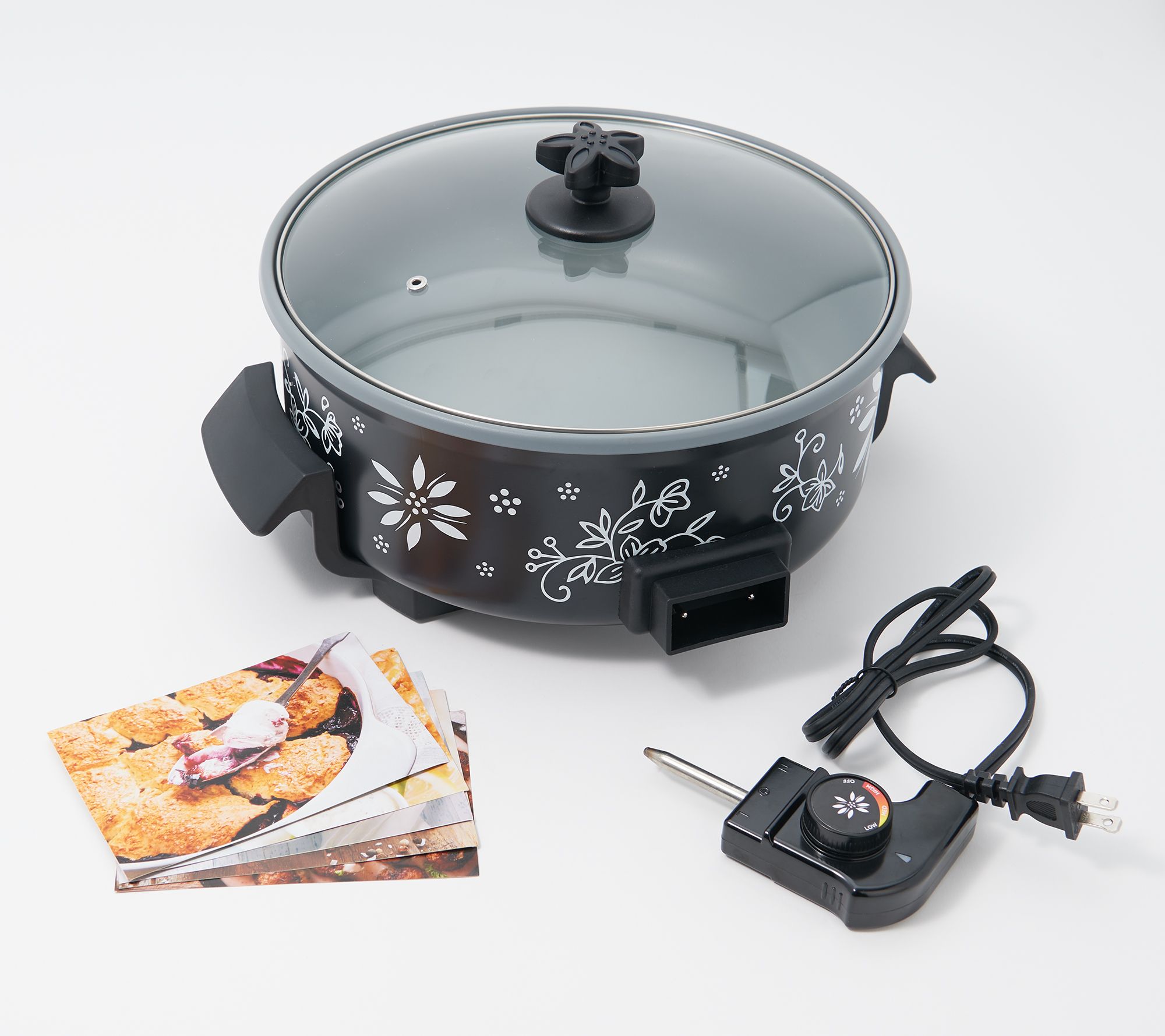 Temptations Classic 12" Deep Skillet with Glass Lid