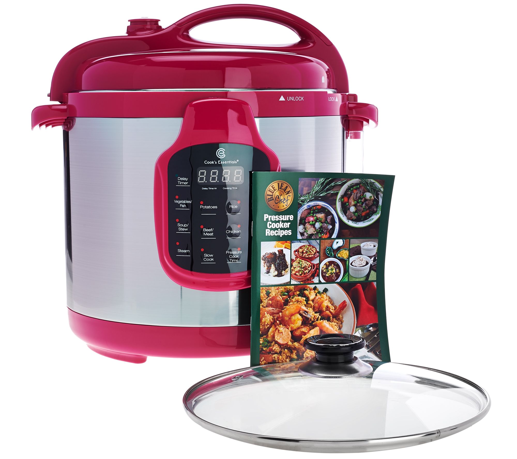 CooksEssentials 6 qt. Digital Stainless Steel Pink Pressure Cooker ...