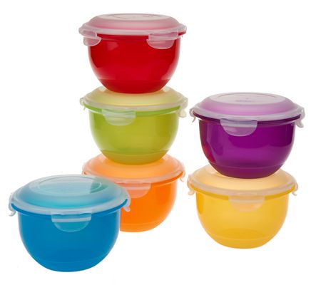 Lock & Lock 6pc Multi-Color Bowl Storage Set with Lids - QVC.com