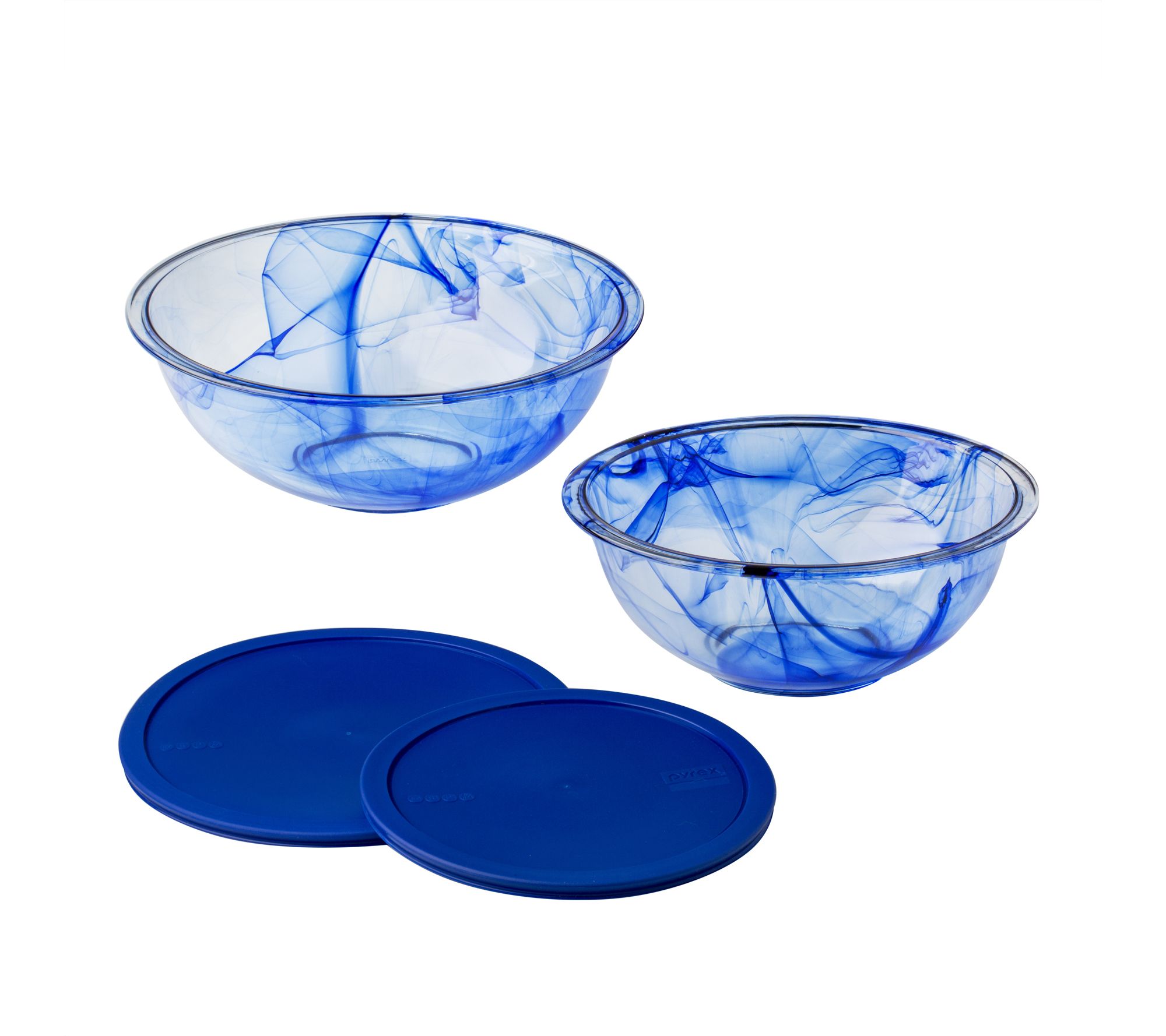 UPC 071160107045 product image for Pyrex Watercolor Blue 4-Piece Bowl Set | upcitemdb.com