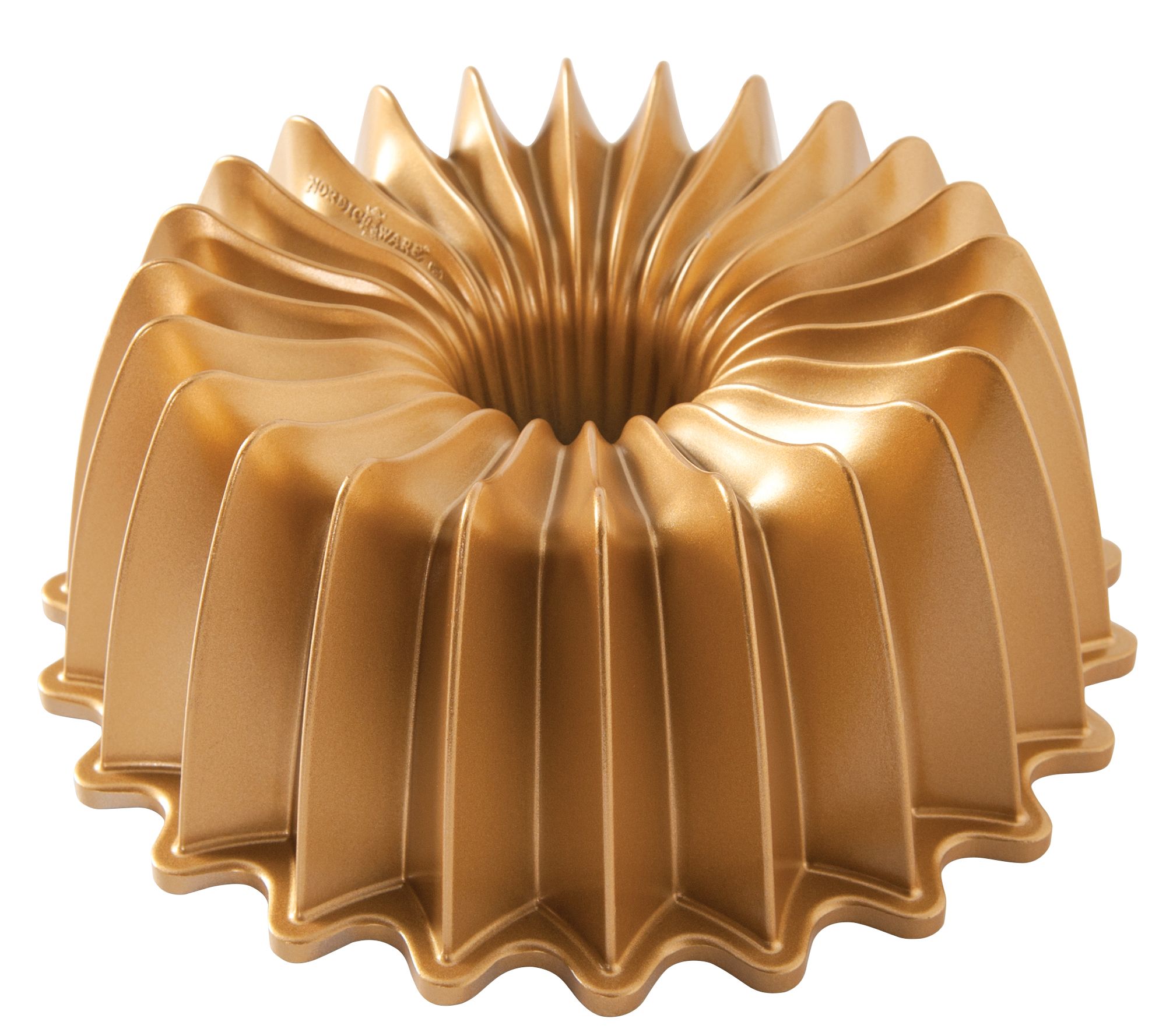 Nordic Ware Premier Gold Brilliance Bundt Pan Page 1 Qvc Com