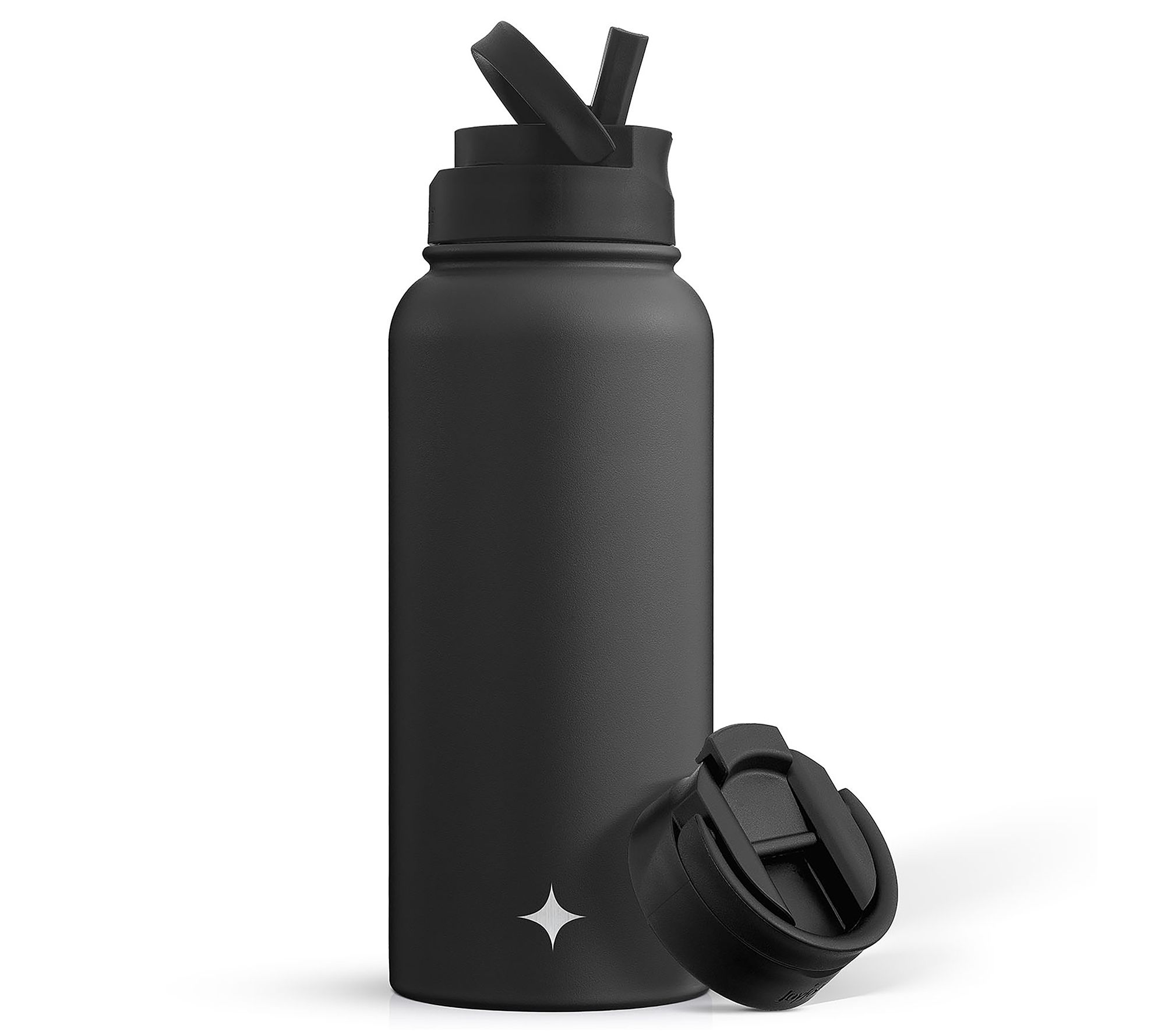 JoyJolt Insulated Water Bottle w/ Flip Lid & Sport Straw