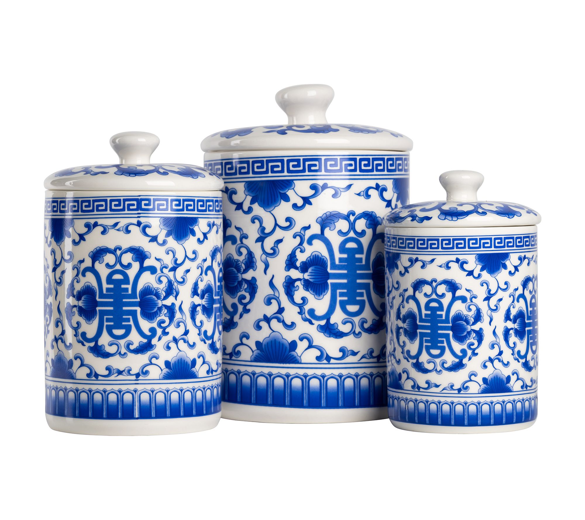 10 Strawberry Street 1-Piece Ceramic Chinoiserie Canister