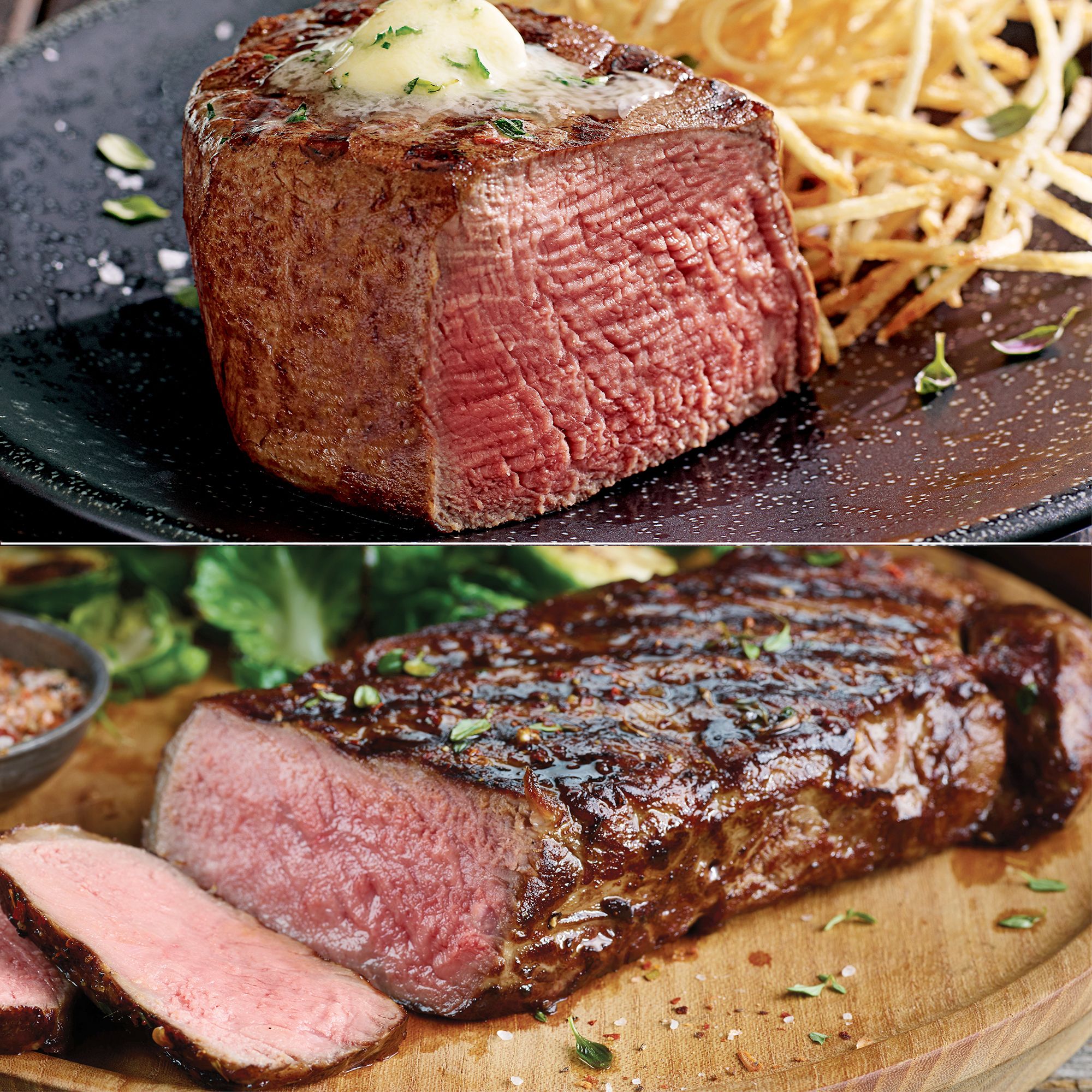 Kansas City Steak Co. (2) 6-oz Filets & (2) 10- oz Strip Steak