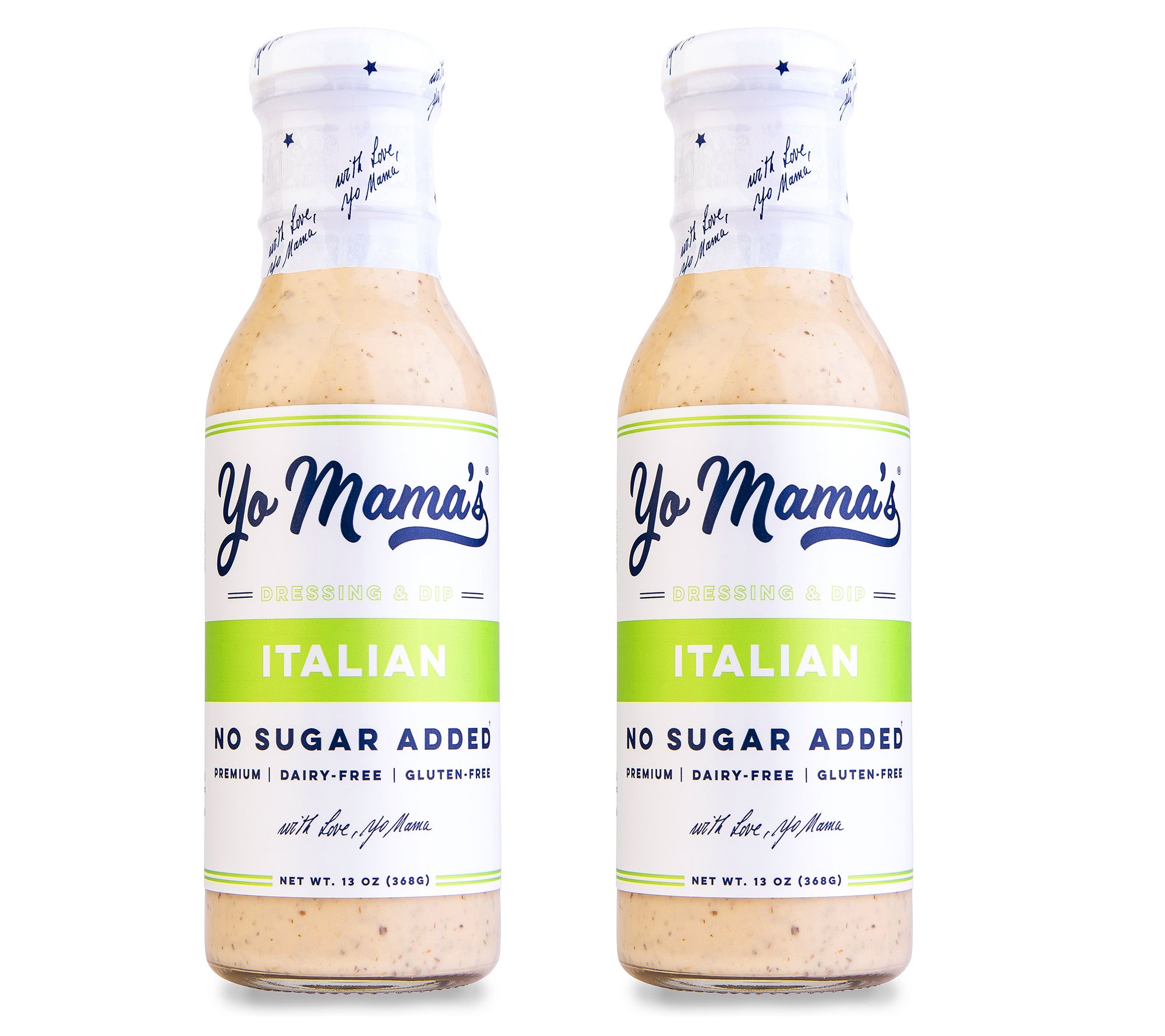 Yo Mama's (2) 13-oz Creamy Italian Dressing & D ip