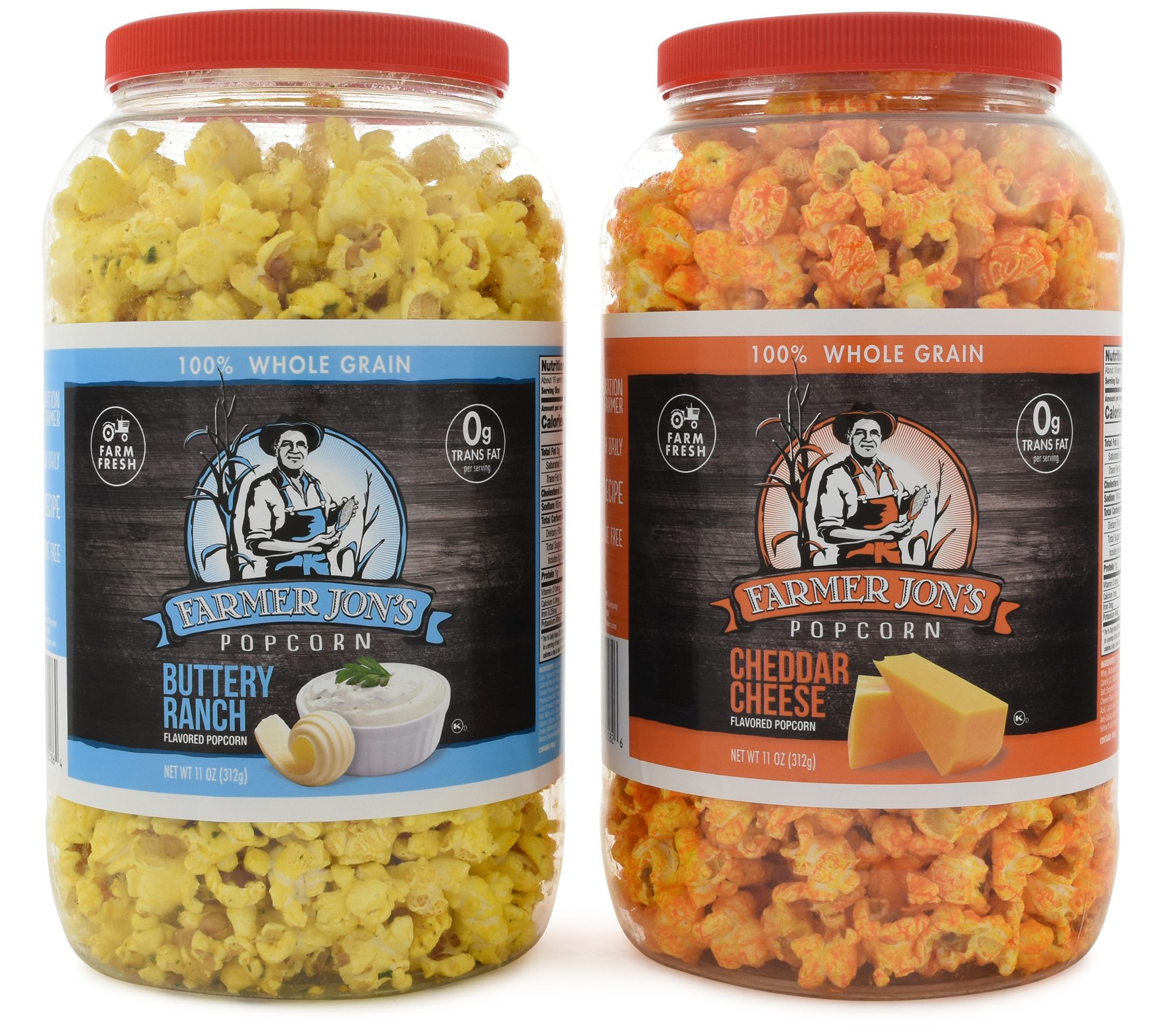 Farmer Jon's Popcorn 11oz Cheddar & 11oz Buttery Ranch