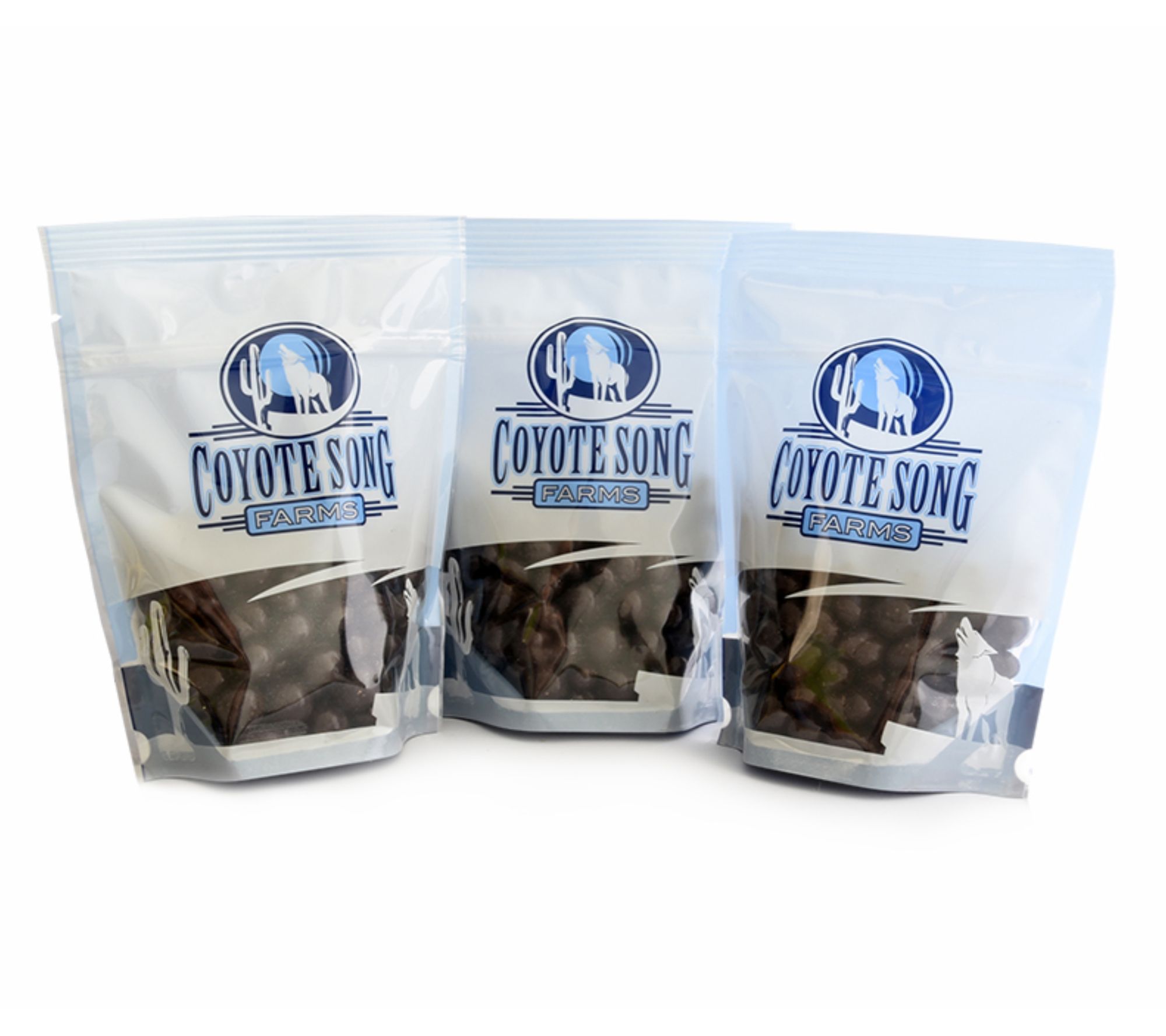 Coyote Song Farms (3) 16-oz Dark Chocolate Brid ge Mix