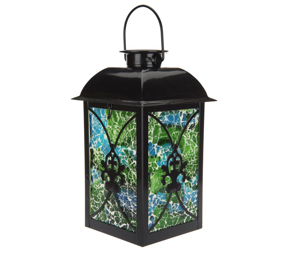 Mosaic Glass Solar Lantern by Smart Solar - Page 1 — QVC.com