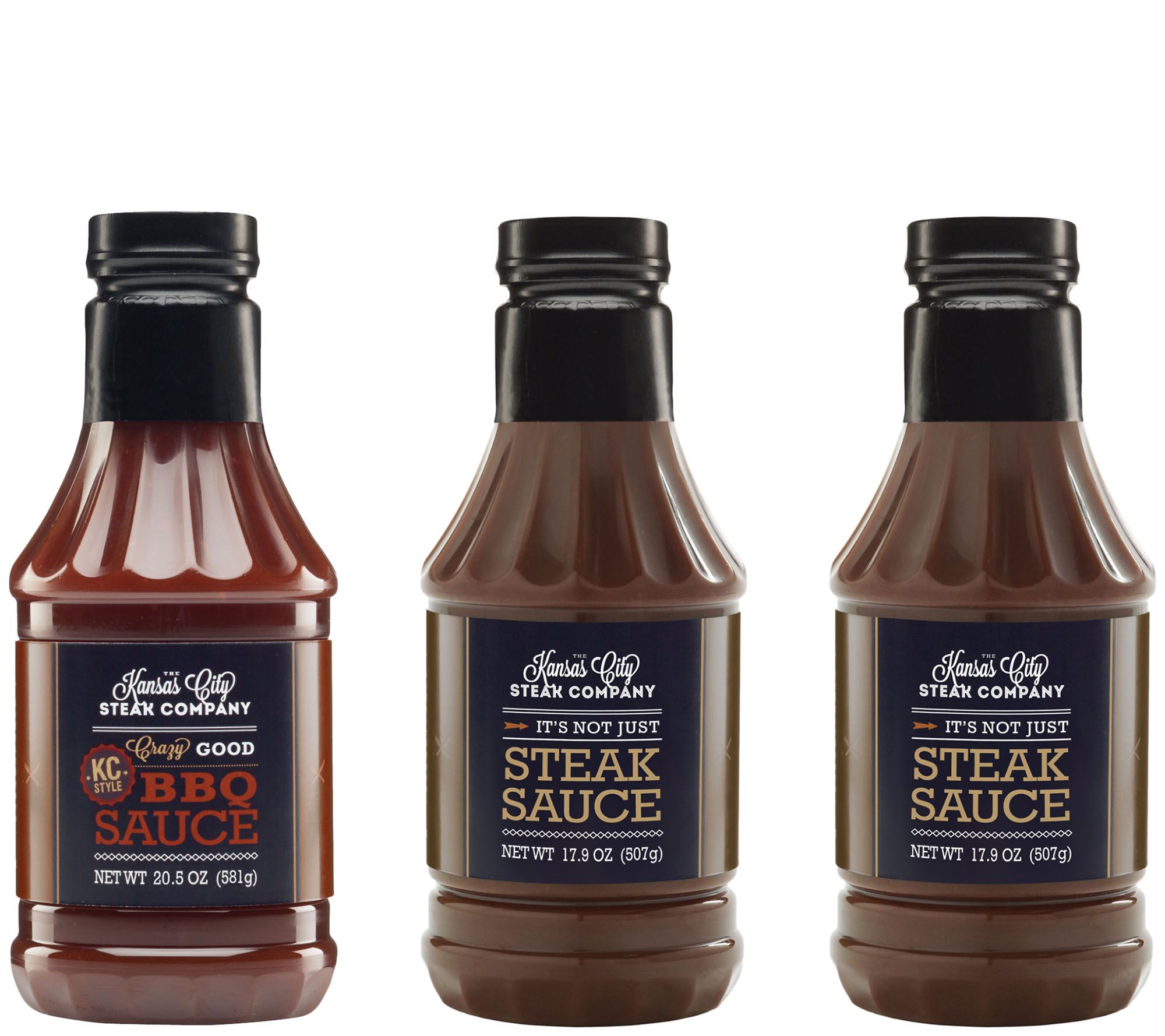 Kansas City Steak Co. 3 Pack of Steak Sauces