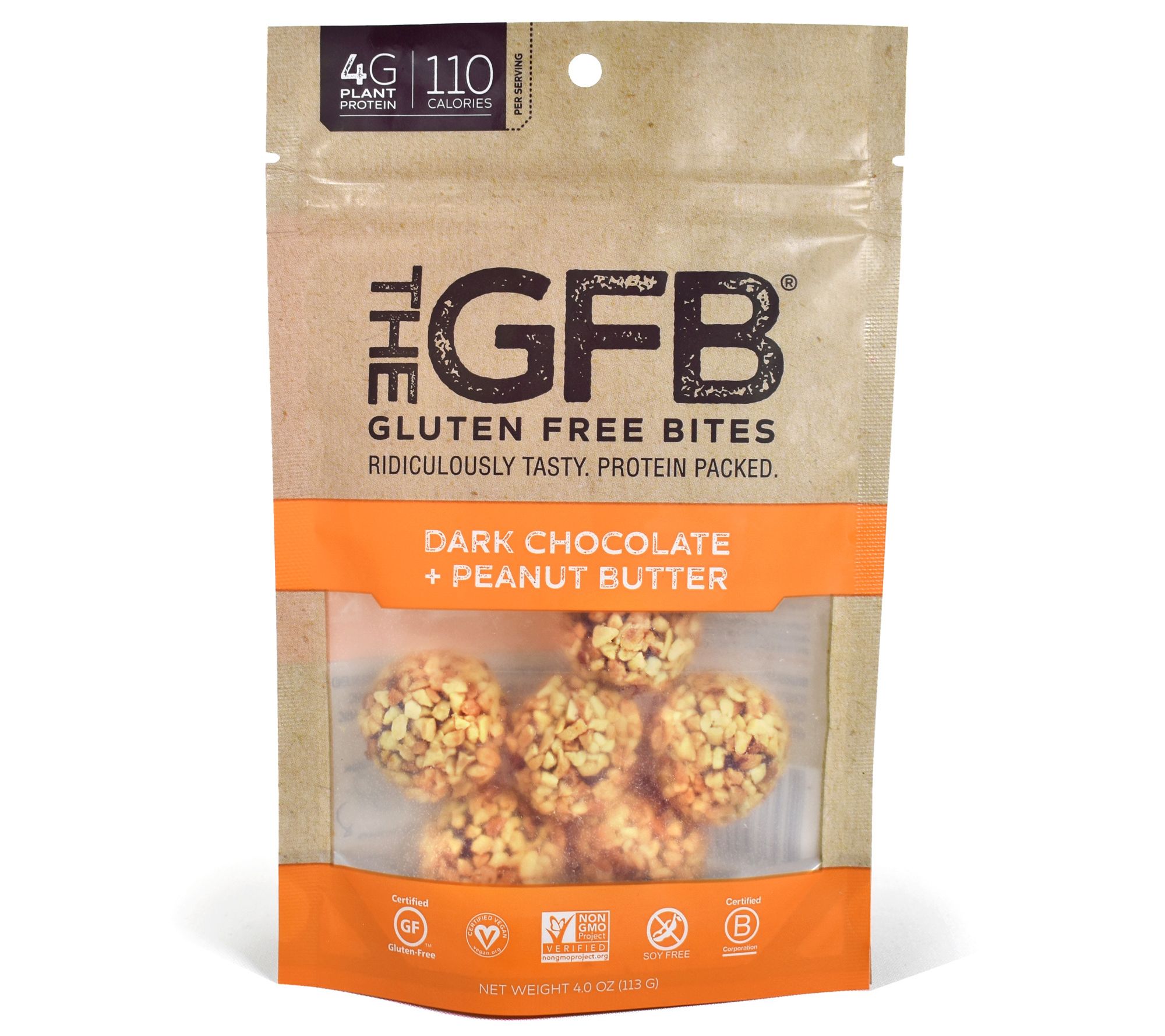 The GFB (6) Gluten Free Dark Chocolate & Peanut Butter Bites