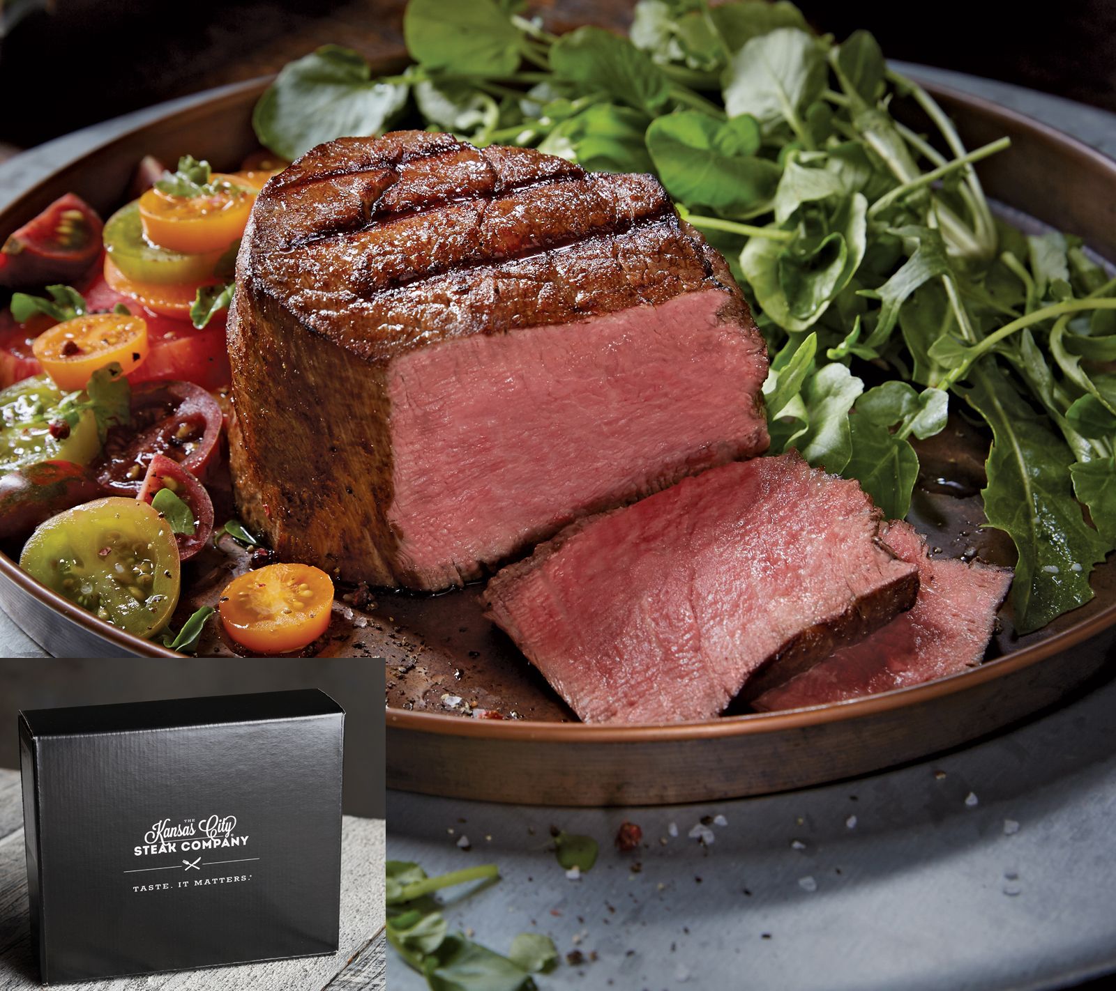 Kansas City Steak Co. (4) 8-oz Filet Mignon Ste aks Gift Box