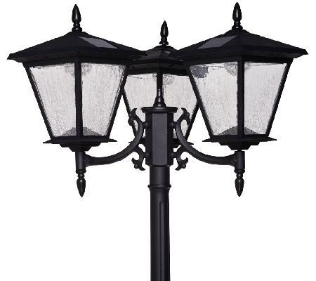 Luxform 150 Lumen 190cm Solar Lamp Post  Large Planter Qvc