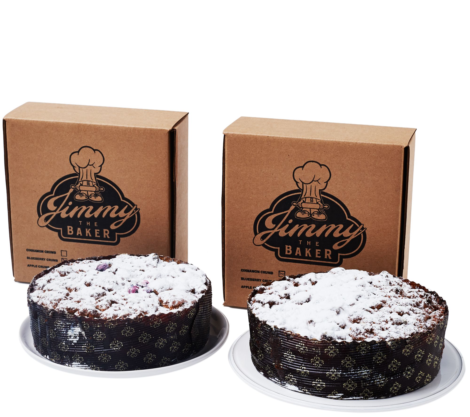 Jimmy the Baker (2) 2.2 lb. Cinnamon or Blueberry Crumb Cakes