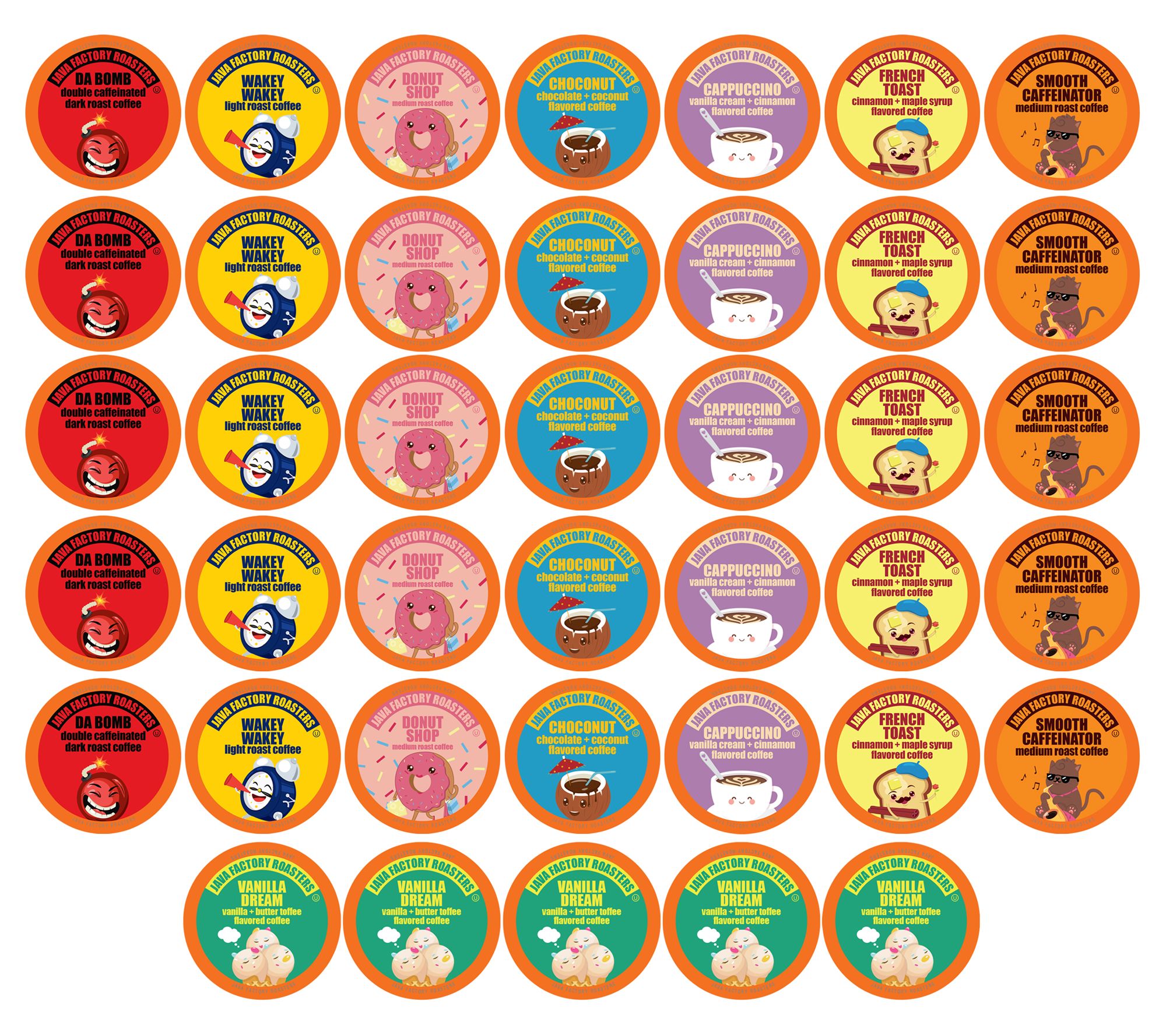 Java Factory 40-Count Variety Pack Coffee Pods