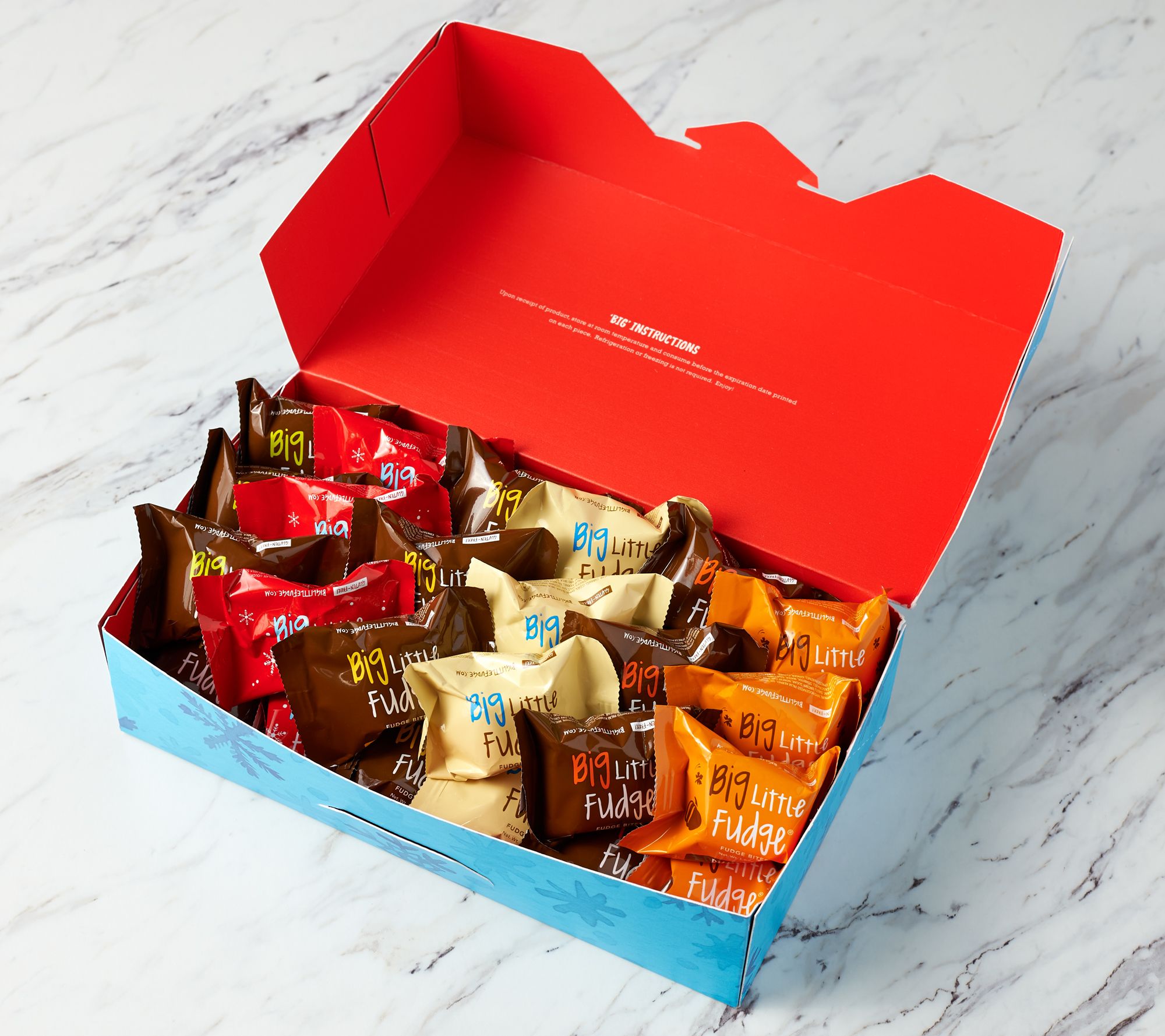 Big Little Fudge 36Piece Individual Fudge Bites w/ Holiday Box Page