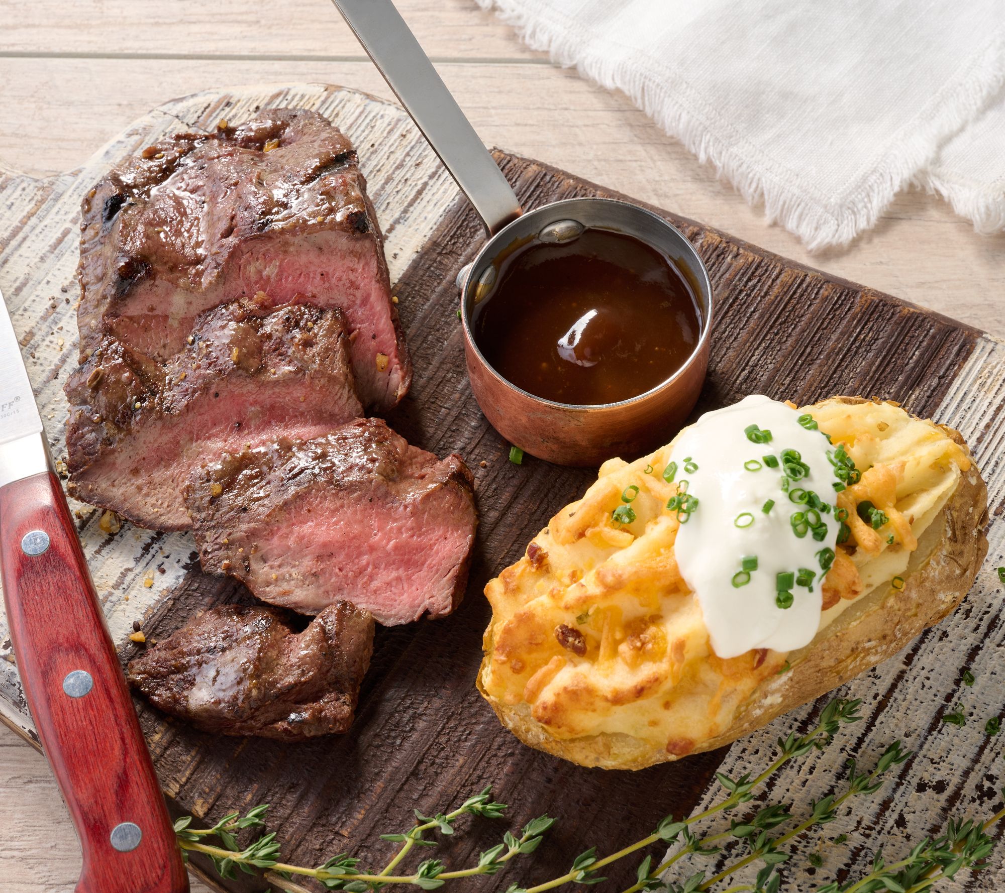 Kansas City Steak Co. (8) 6-oz Flat Iron Steaks & (8) 5-oz Pota