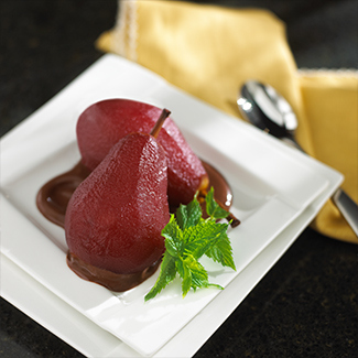 Spiced Wine-Poached Pears