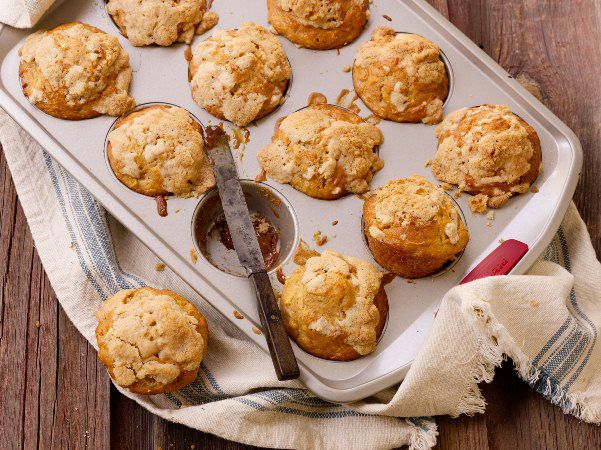 Apple Cinnamon Muffins with Caramel Centers