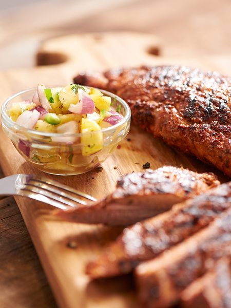 Grilled Pork Tenderloin with Pineapple Salsa