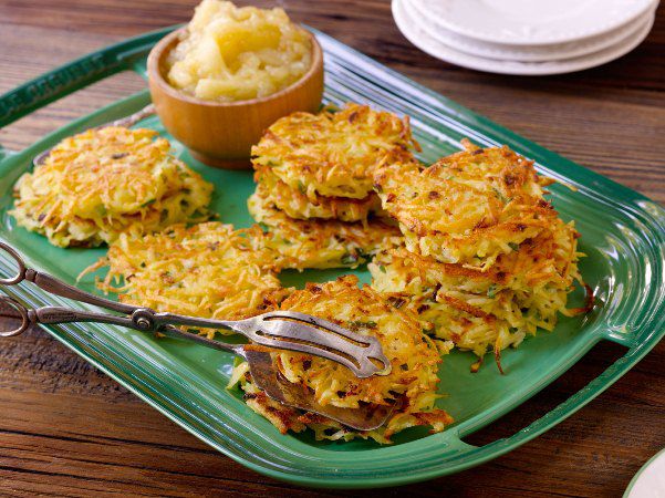Potato Latkes with Applesauce