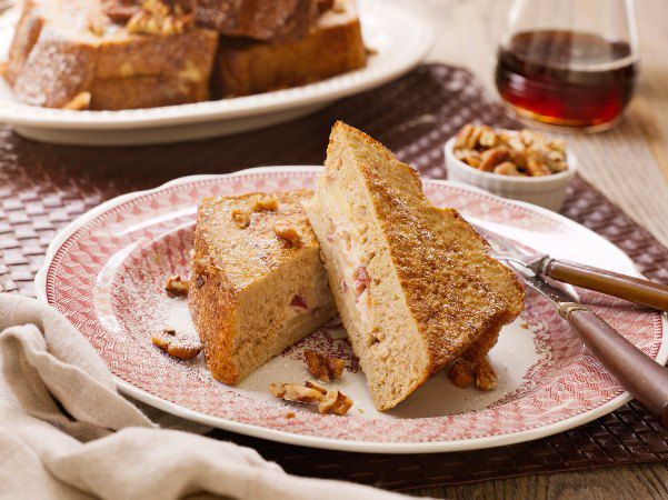 Warm Cinnamon Apple Stuffed French Toast