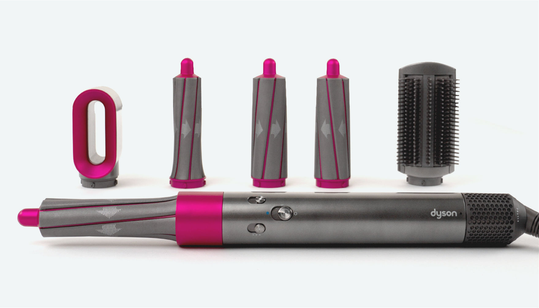 Dyson Airwrap Smooth + Control Styler for Frizz-Prone Hair, Nickel/Fuchsia - wide 4