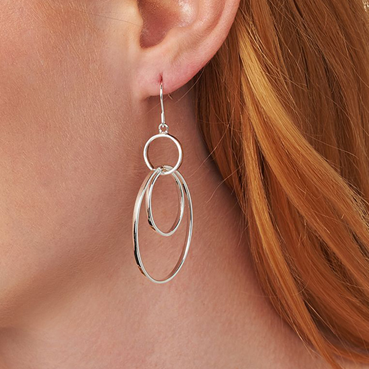Earrings Gold Silver Stainless Steel More Qvc Dangle