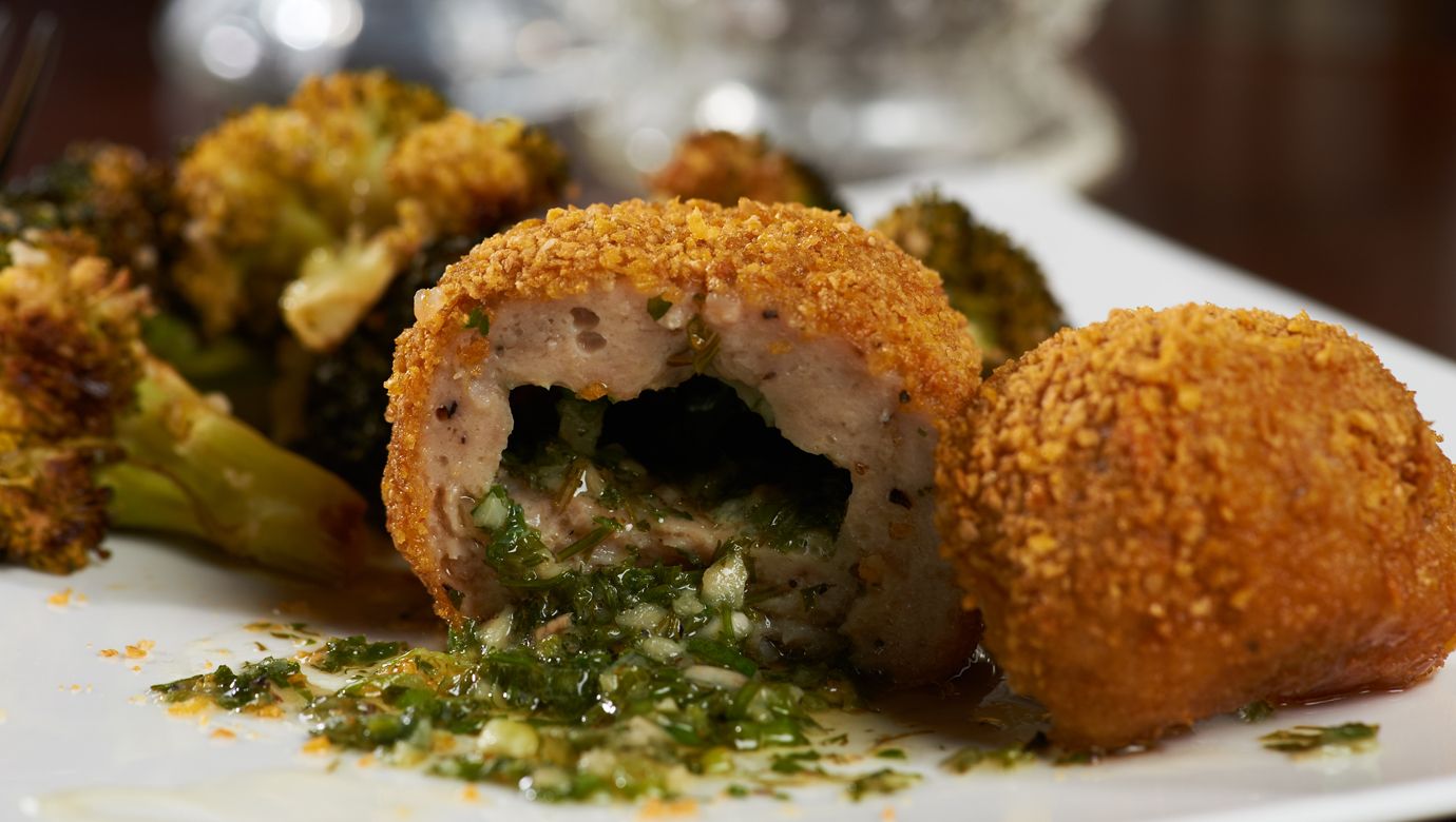 Mini Chicken Kiev with Roasted Broccoli