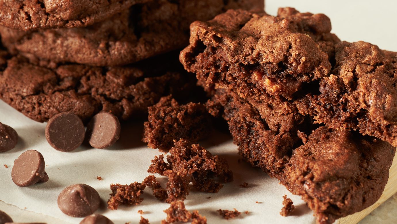 Chocolate Chocolate Chip Bacon Cookies