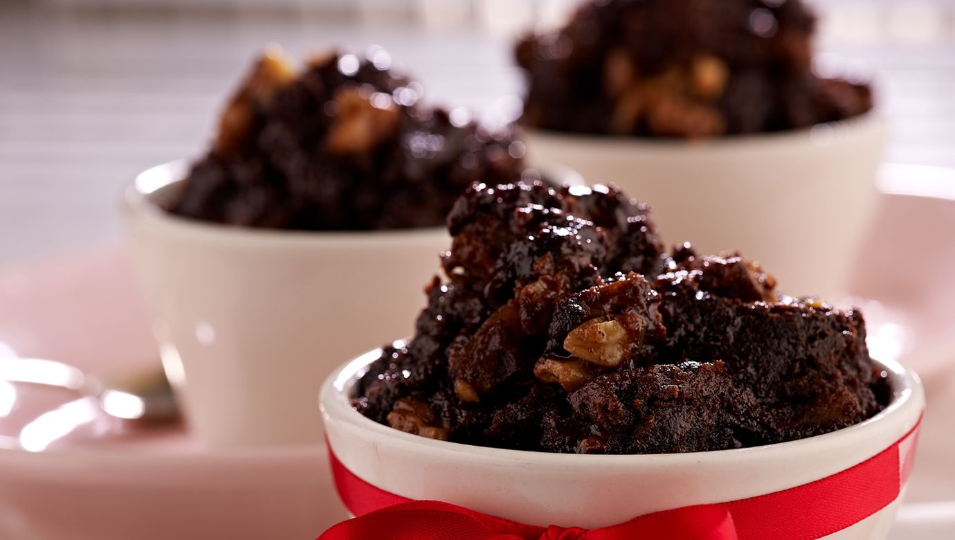 Slow Cooker Brownie Bread Pudding