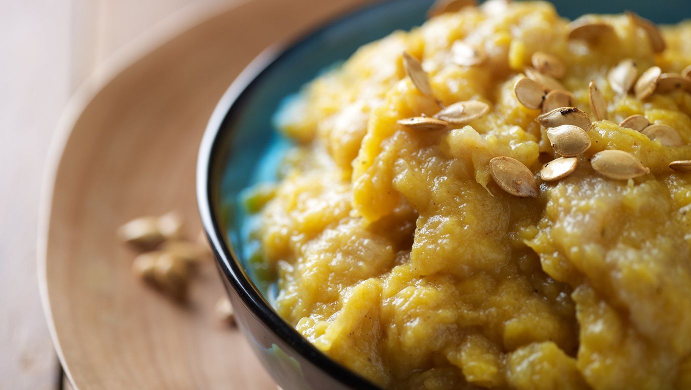 Mashed Acorn Squash with Apples