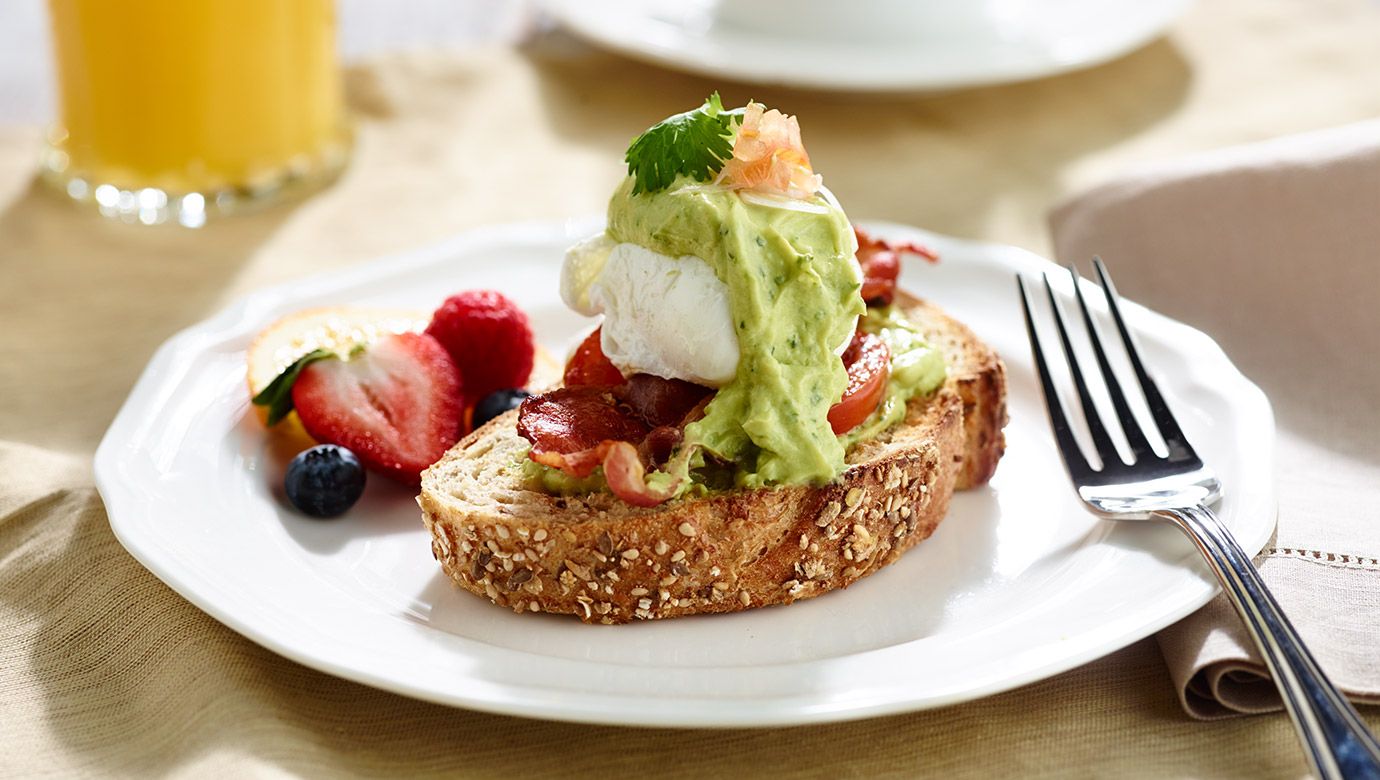 Eggs Benedict with Avocado Cream