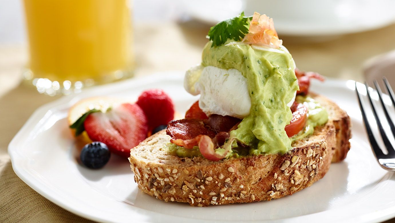 Eggs Benedict with Avocado Cream