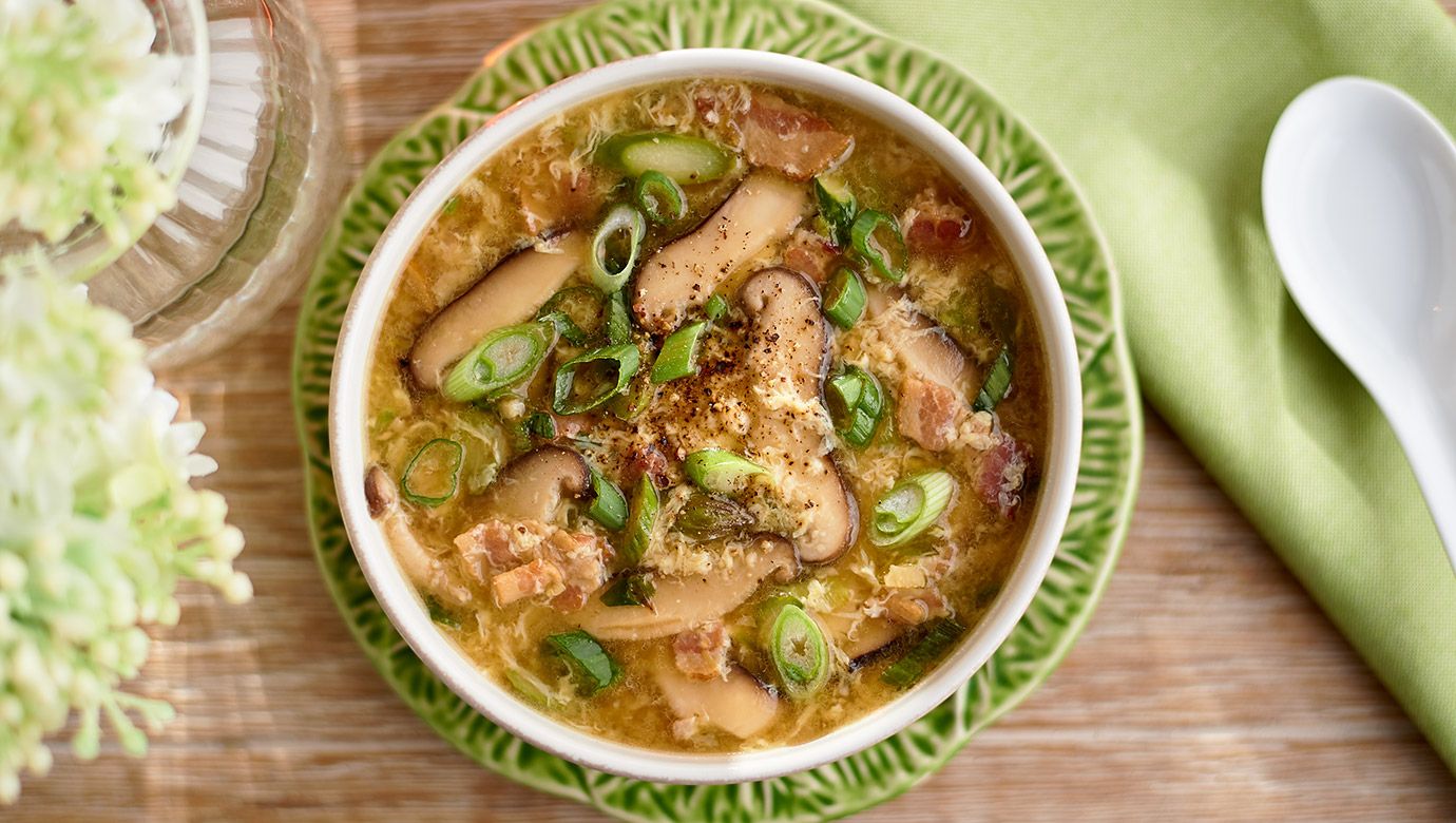 Bacon Egg Drop Soup