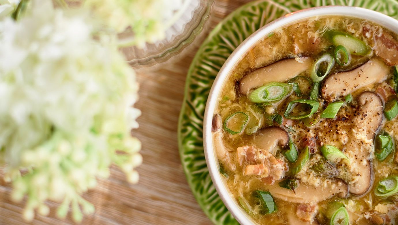 Bacon Egg Drop Soup