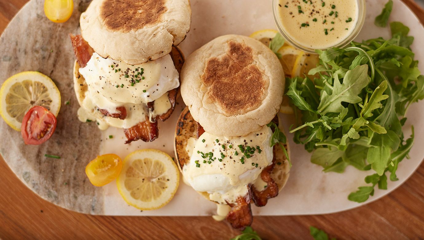 Eggs Benedict with Bacon Hollandaise