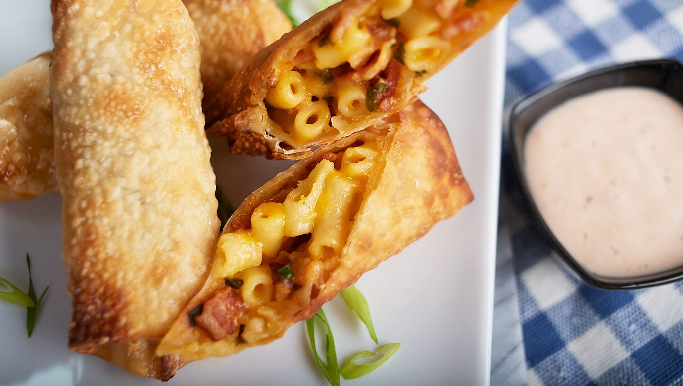 Mac and Cheese Egg Rolls