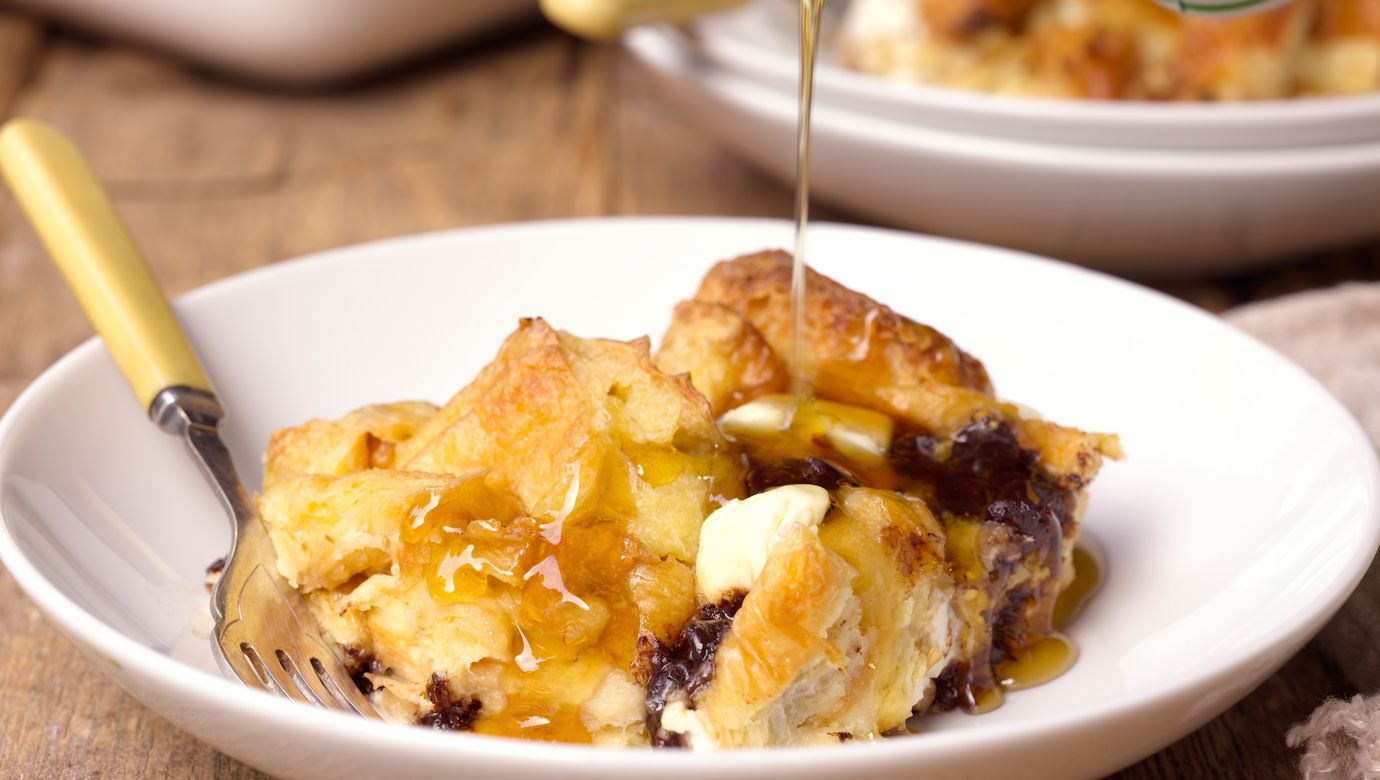 Chocolate Cream Cheese Bread Pudding
