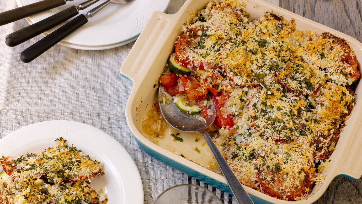 Baked Tomato & Cucuzza Squash