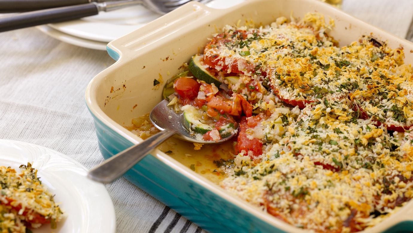 Baked Tomato & Cucuzza Squash