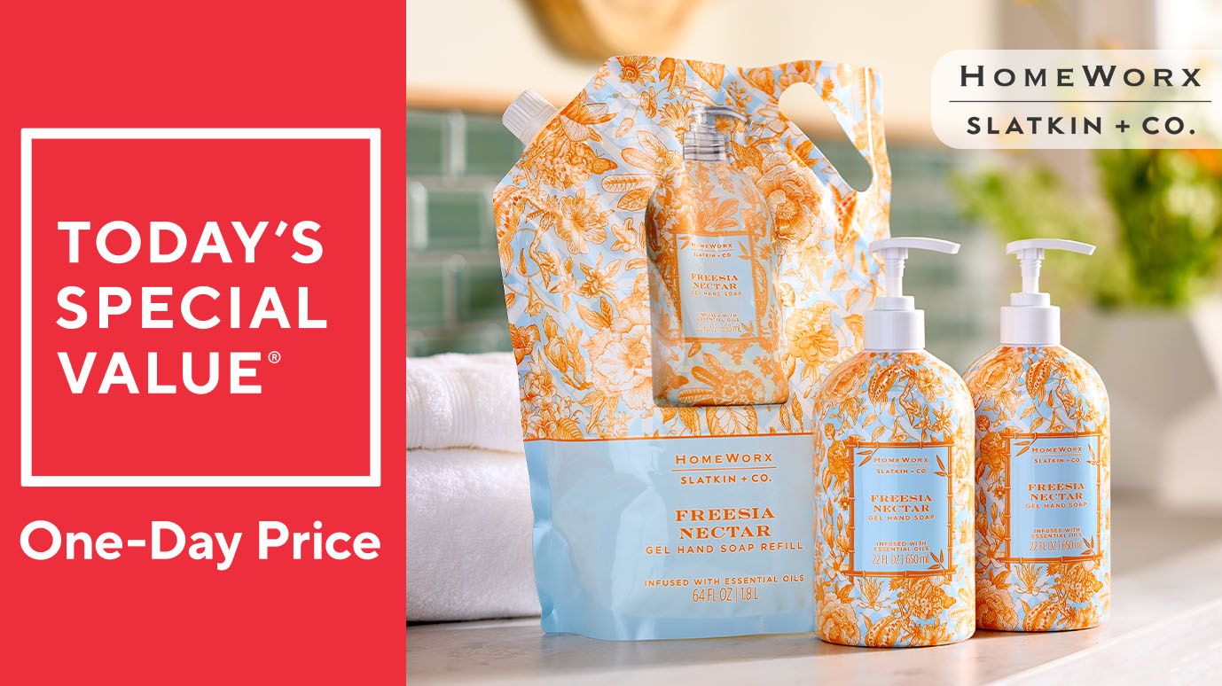 HomeWorx by Slatkin + Co. S/2 22-oz Gel Hand Soaps & 64oz Refill Bag