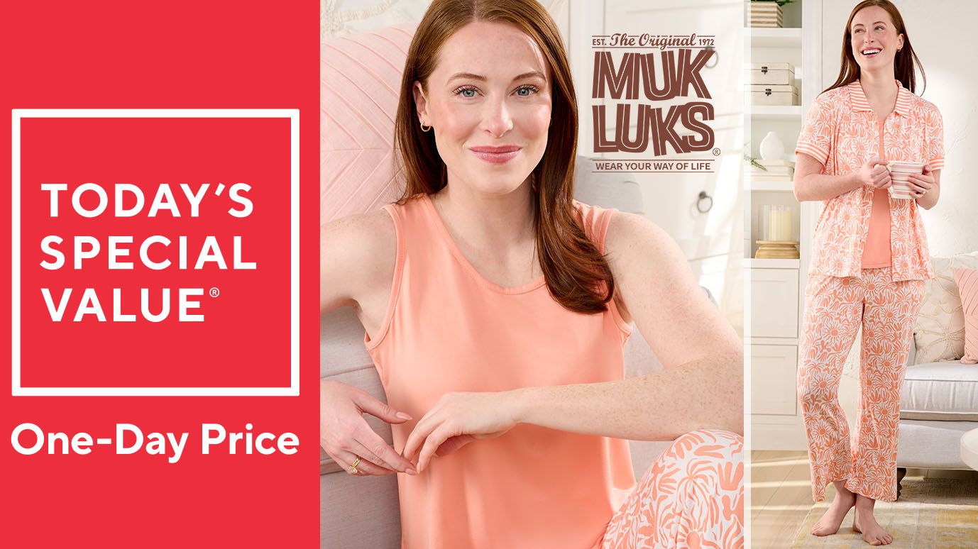MUK LUKS Cloud Knit Collared Top, Tank and Crop Pajama Set
