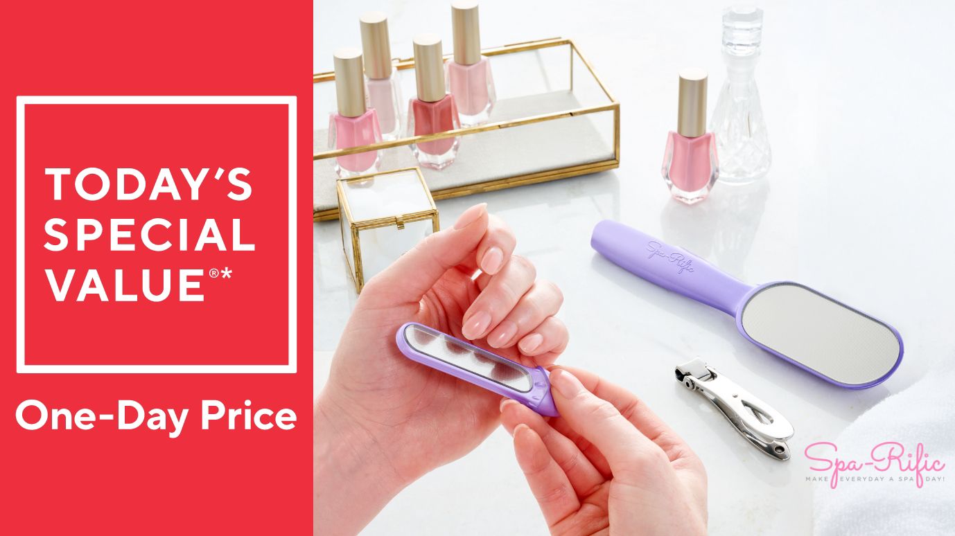 Spa-Rific Laser Etched Mani-Pedi File with Nail Clipper