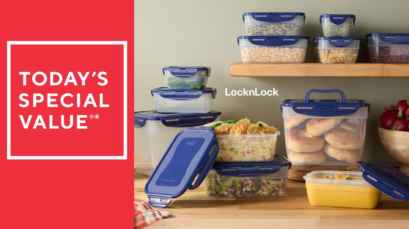 LocknLock 12-Pc Nestable Rectangle Storage Set w/ (2) Handle Lids