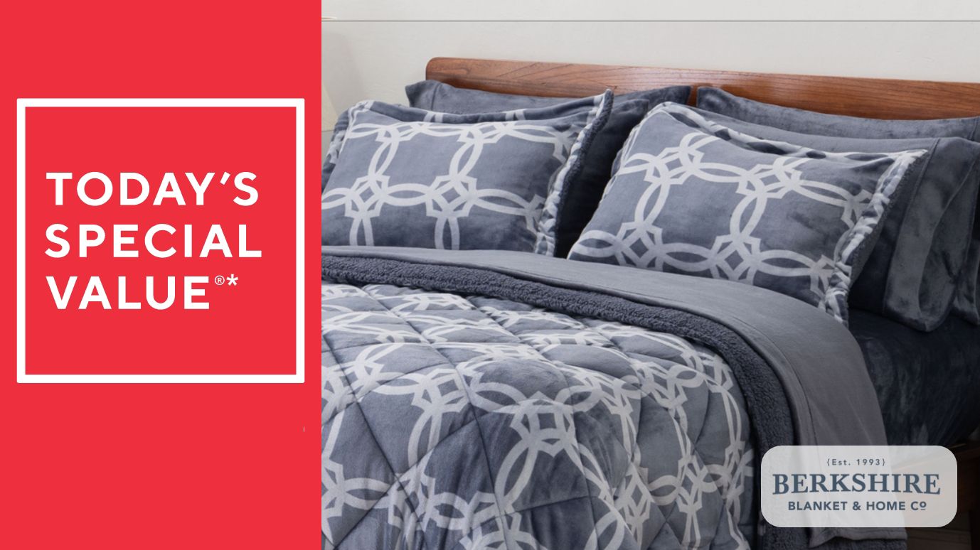 Berkshire Velvetsoft & Sherpa Comforter & Sham Set