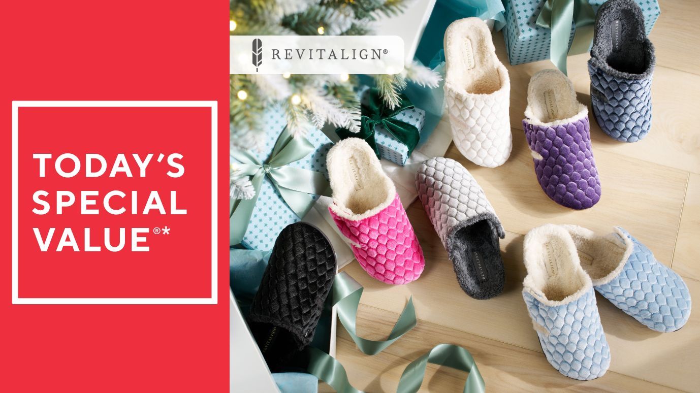 Revitalign Orthotic Washable Velvet Memory Foam Slippers- Karla