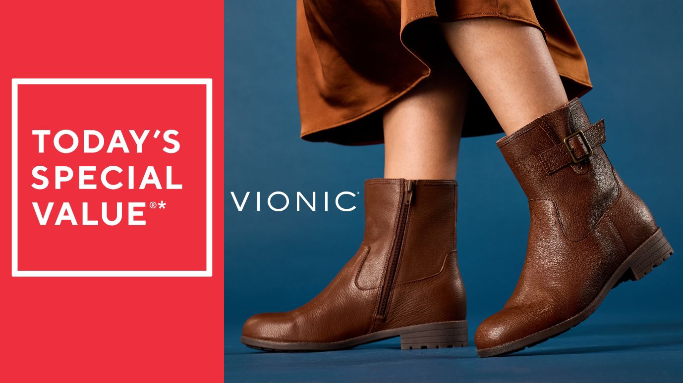 Vionic Leather Buckle Detail Boots - Jill