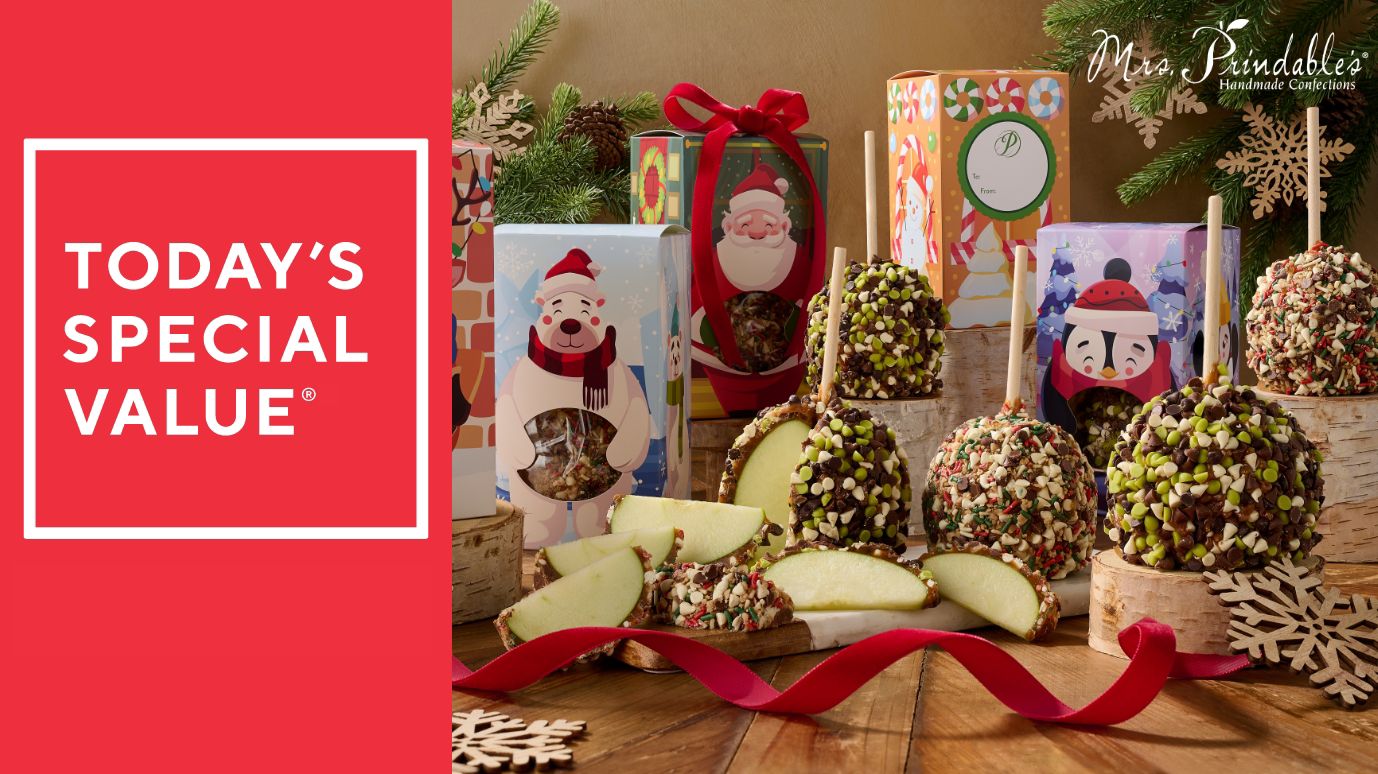 Mrs. Prindables (5) or (10) Large Holiday Apples with Gift Boxes