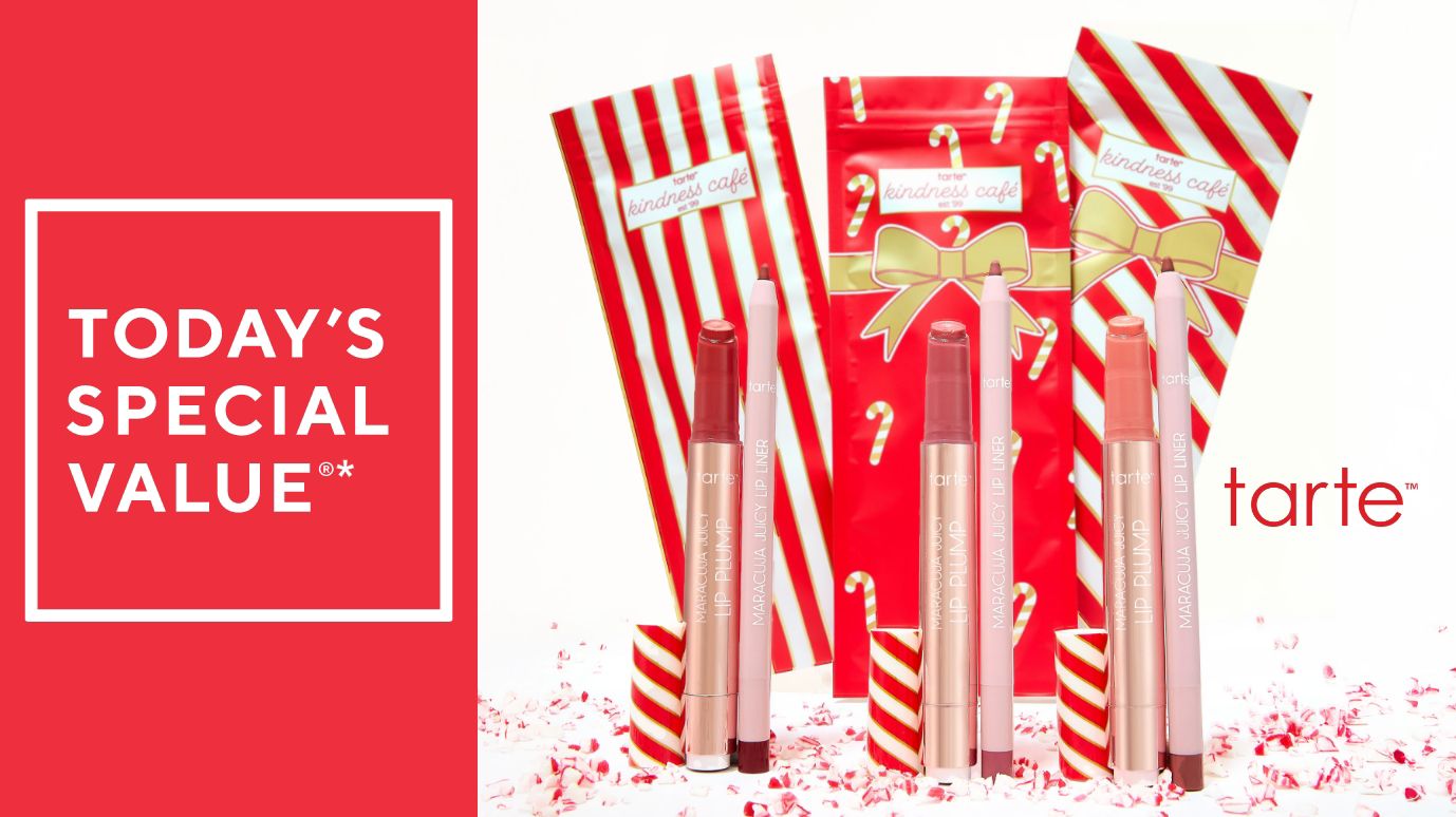 tarte kindness cafe maracuja juicy 6pc lip set with bags